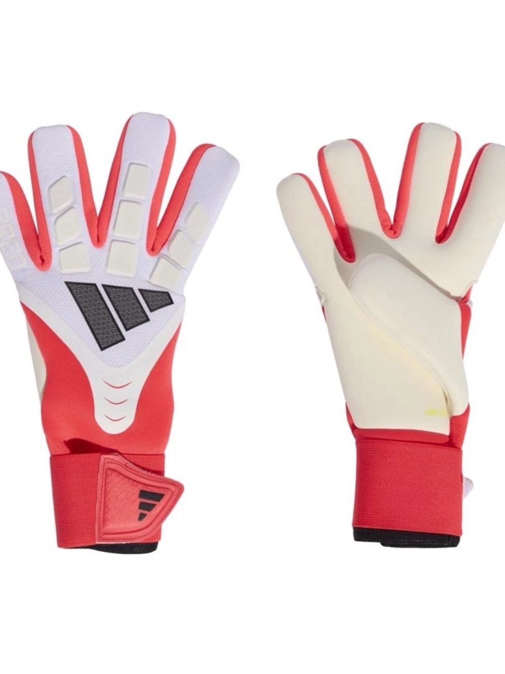 adidas Goalkeeper Gloves in Coral and White size 12